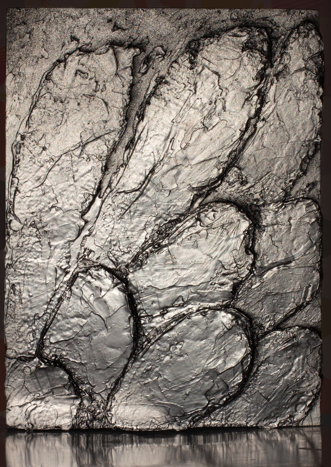 Abstract Art. Acrylic. Angel wings. Painting for home. Silver feats. Gift - 海报/装饰画/版画 - 压克力 银色