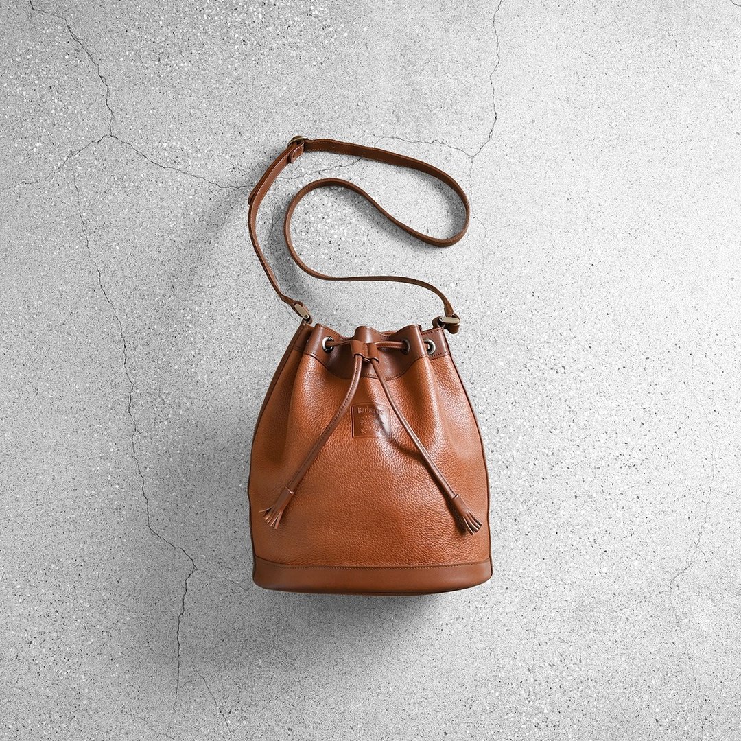 Burberrys 古董水桶包 / 古董精品、日本中古二手名牌、二手精品 - 侧背包/斜挎包 - 真皮 咖啡色