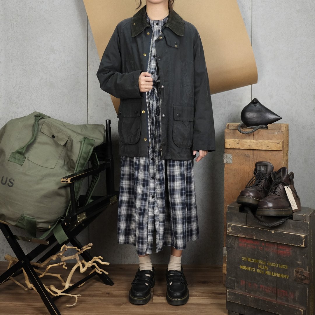 Barbour油布外套006 BEDALE,蜡布外套 防风 【Tsubasa.Y 古着屋】 - 女装休闲/机能外套 - 其他材质 黑色