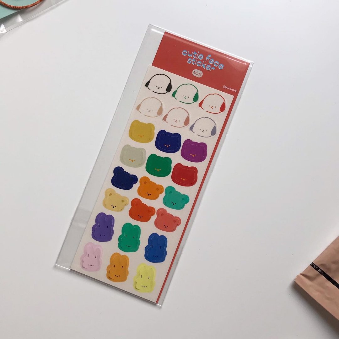 Cutie face sticker - 贴纸 - 纸 