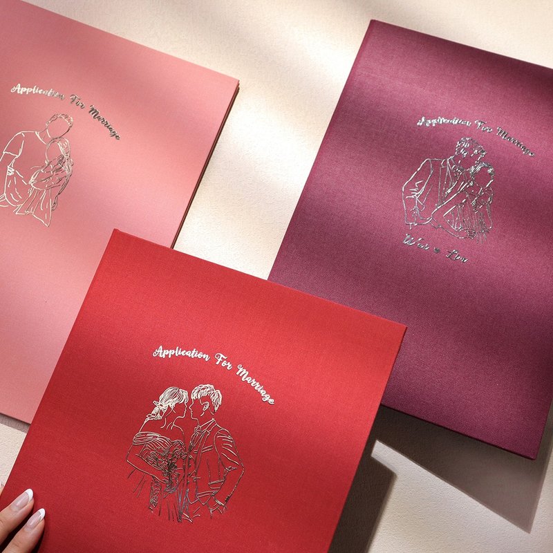 独创布面7色 | 结婚书约夹 可加购立体烫金 - 婚礼誓言书 - 丝．绢 多色