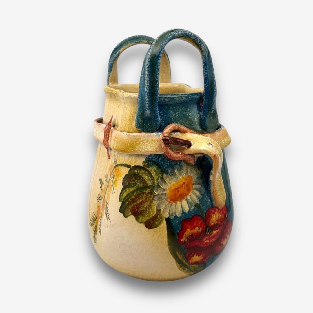 意大利手工陶-TF花开之地 花瓶 24cm 蓝色 - 花瓶/陶器 - 陶 蓝色