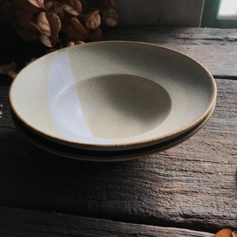 燕麦色深皿_两入组 - 碗 - 陶 卡其色