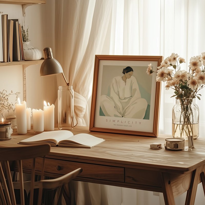 静坐时光 Meditative Silence / 当代人物 艺术挂画 海报 无框画 - 海报/装饰画/版画 - 纸 