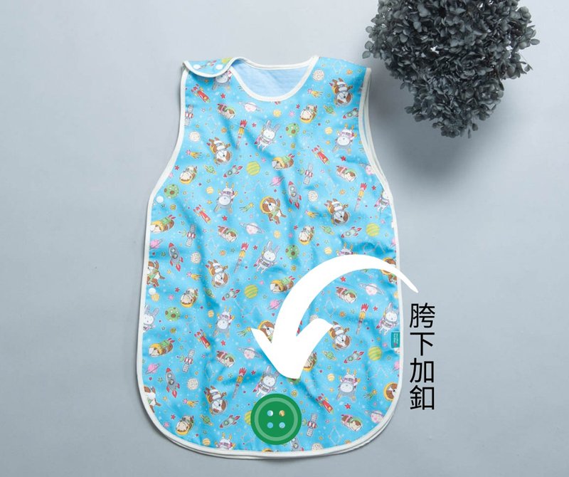 加扣子-防踢被附件 婴儿被 防踢被心 盖毯 新生儿 - 婴儿床上用品 - 棉．麻 蓝色