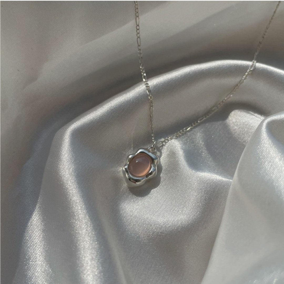 Sunburst Gemstone Necklace no.30 - 项链 - 其他金属 银色
