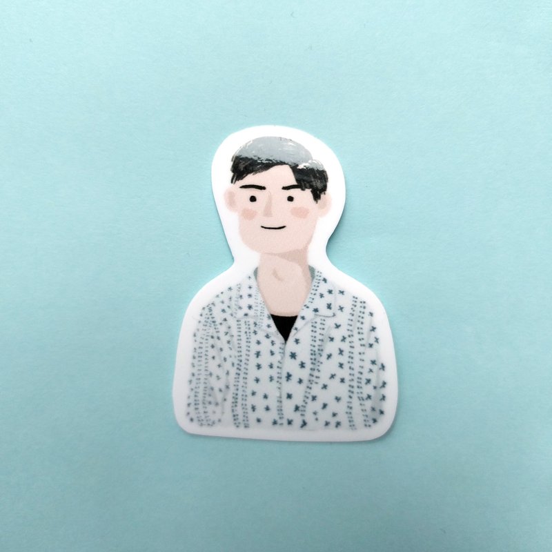 少年人像贴纸 ➀ - 贴纸 - 纸 多色