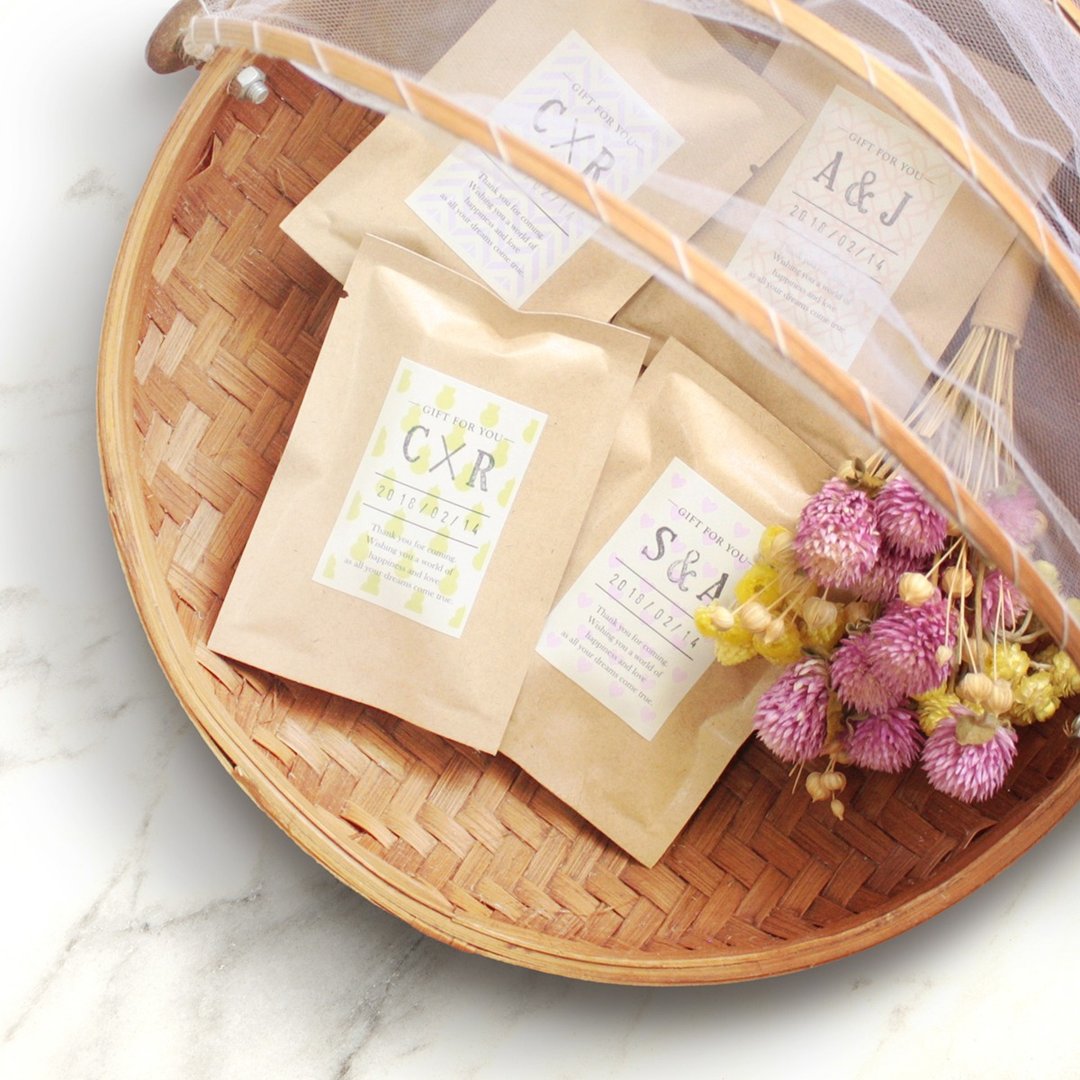 有机豆乳小皂 5入 ─ 婚礼小物 / 企业赠品 / 活动小物 - 肥皂/手工皂 - 纸 卡其色