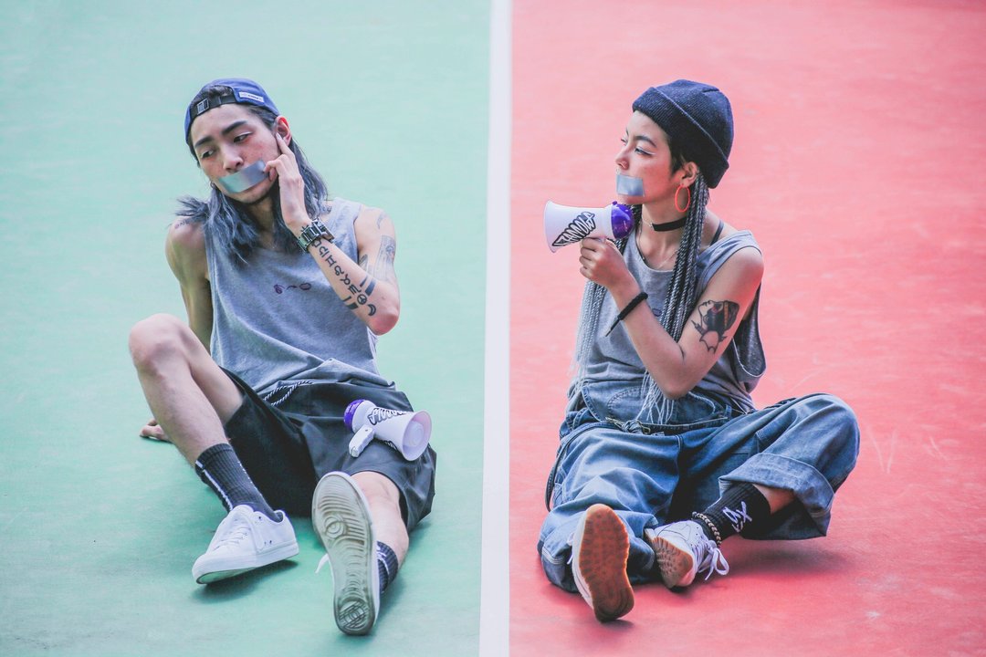 .67ARROW TALK-XIC_TANK TOP_灰色 无袖 背心 吊嘎 - 女装背心 - 棉 灰色