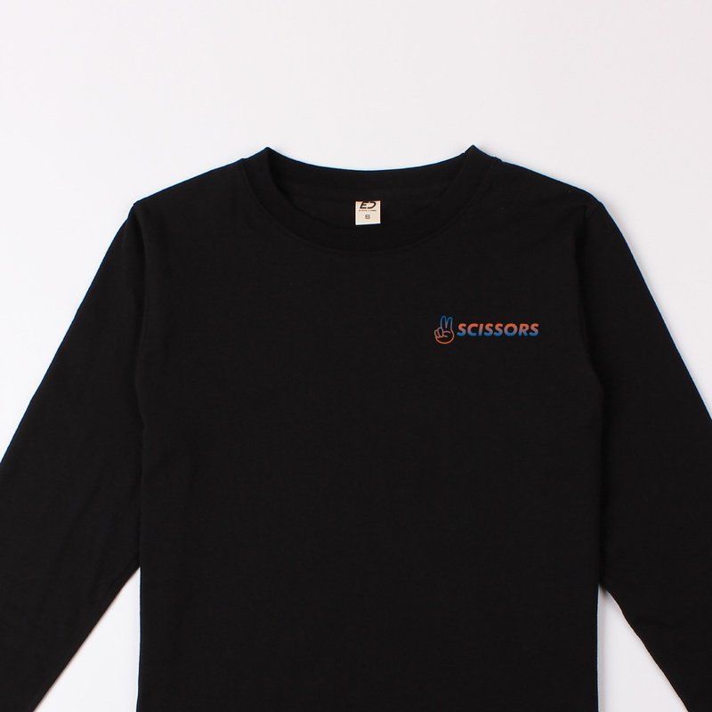 【爱的小手】Scissors剪刀  长T/女上衣/男上衣/T-Shirt - 女装 T 恤 - 棉．麻 白色