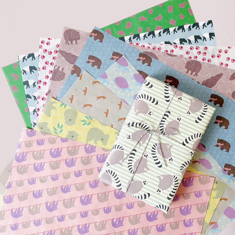 // A3 十张组合 // 10 款动物包装纸 - 其他 - 纸 