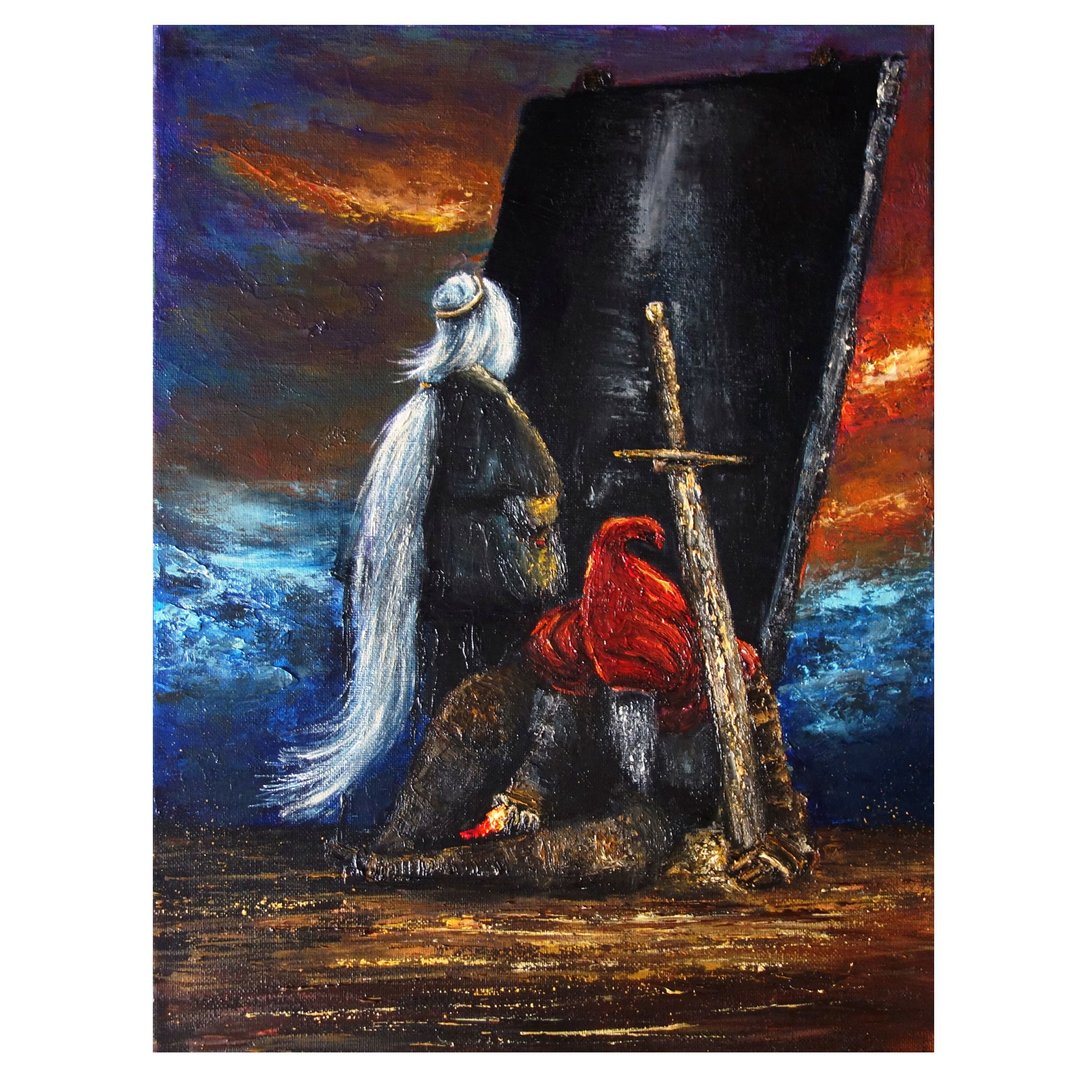Dark Souls Oil Painting Fantasy Original Art Artwork Canvas Art - 海报/装饰画/版画 - 其他材质 多色