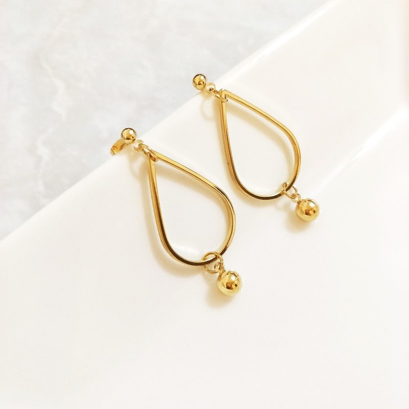 甜蜜浪漫 梦幻天空 雨滴耳钉耳饰 Raindrop Earrings - 耳环/耳夹 - 其他金属 