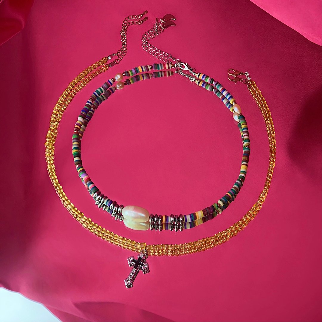 【Lucky Bag】Hazel beaded necklace - 项链 - 其他材质 多色