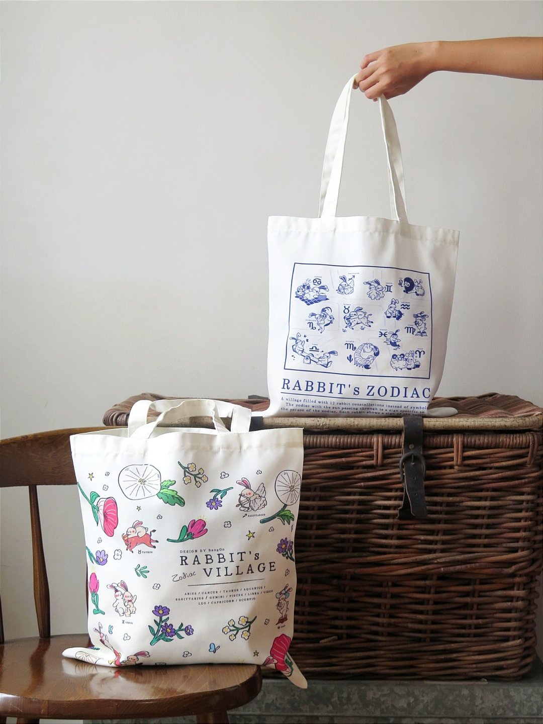 Tote bag | RABBIT VILLAGE - 手提包/手提袋 - 丝．绢 多色