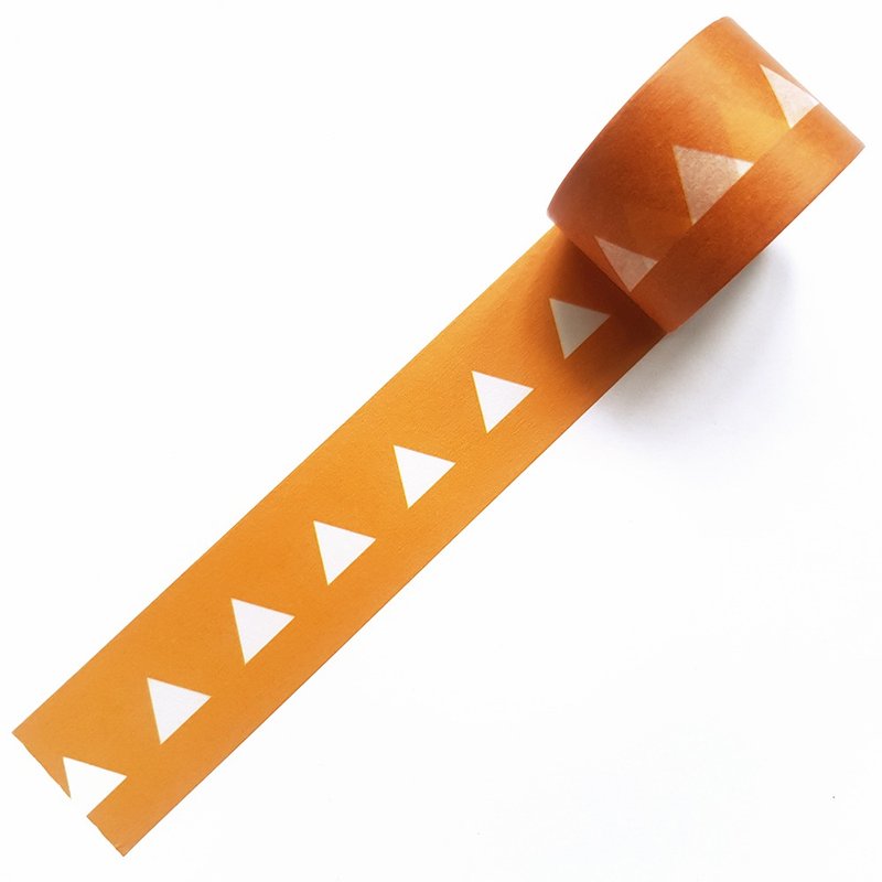 mt Wamon 和纸胶带 30mm / 鳞纹三角形 橘 (MT01K1942) / 限定款 - 纸胶带 - 纸 橘色