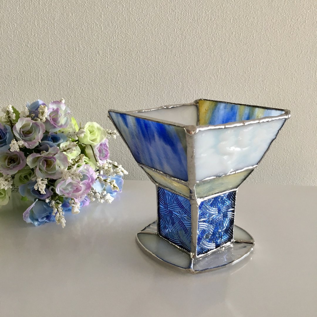 Daydream Pastel Blue White Glass Bay View - 摆饰 - 玻璃 蓝色