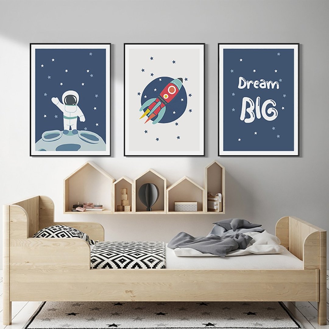 Dream BIG_挂画_艺术系列_台湾制造 两个工作天快速出货 - 海报/装饰画/版画 - 棉 蓝色