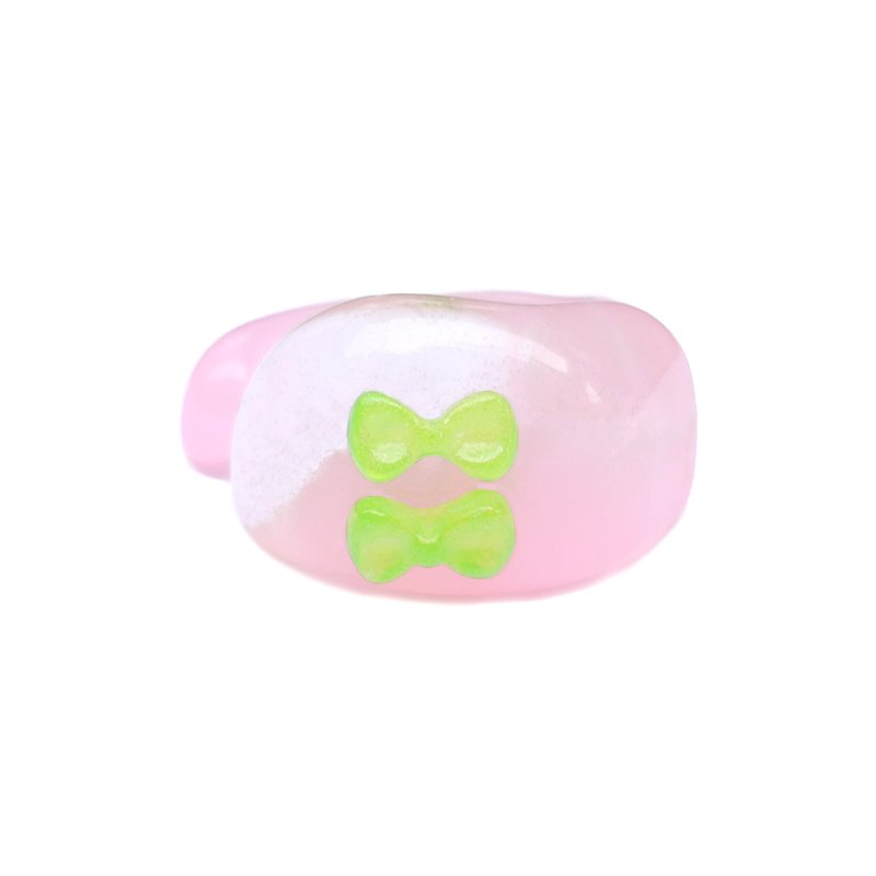 KDNP Ballet Flow Open Rings - 戒指 - 其他材质 粉红色