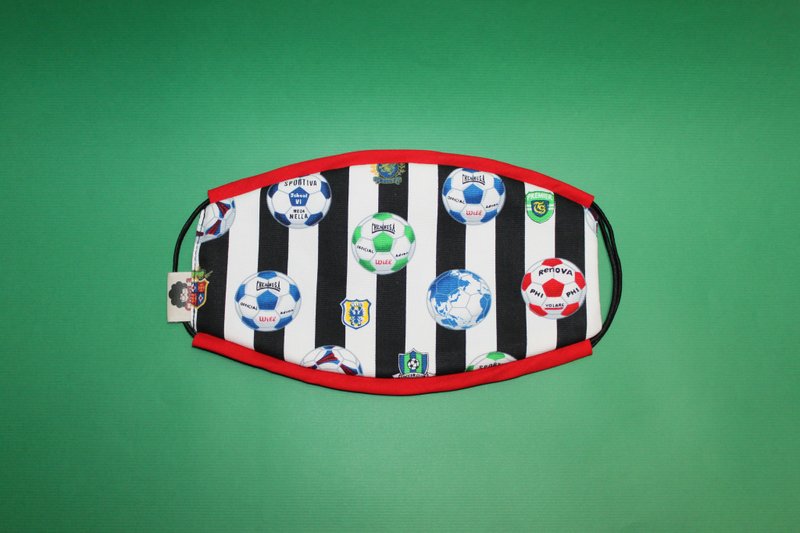 足球  手工边条立体口罩  纯棉不织布  舒适  透气  可水洗 - 口罩 - 棉．麻 