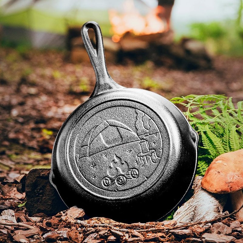 美国LODGE 漫游旅行家系列 美国制铸铁露营煎锅(林间野营)-22cm - 厨房用具 - 其他金属 黑色