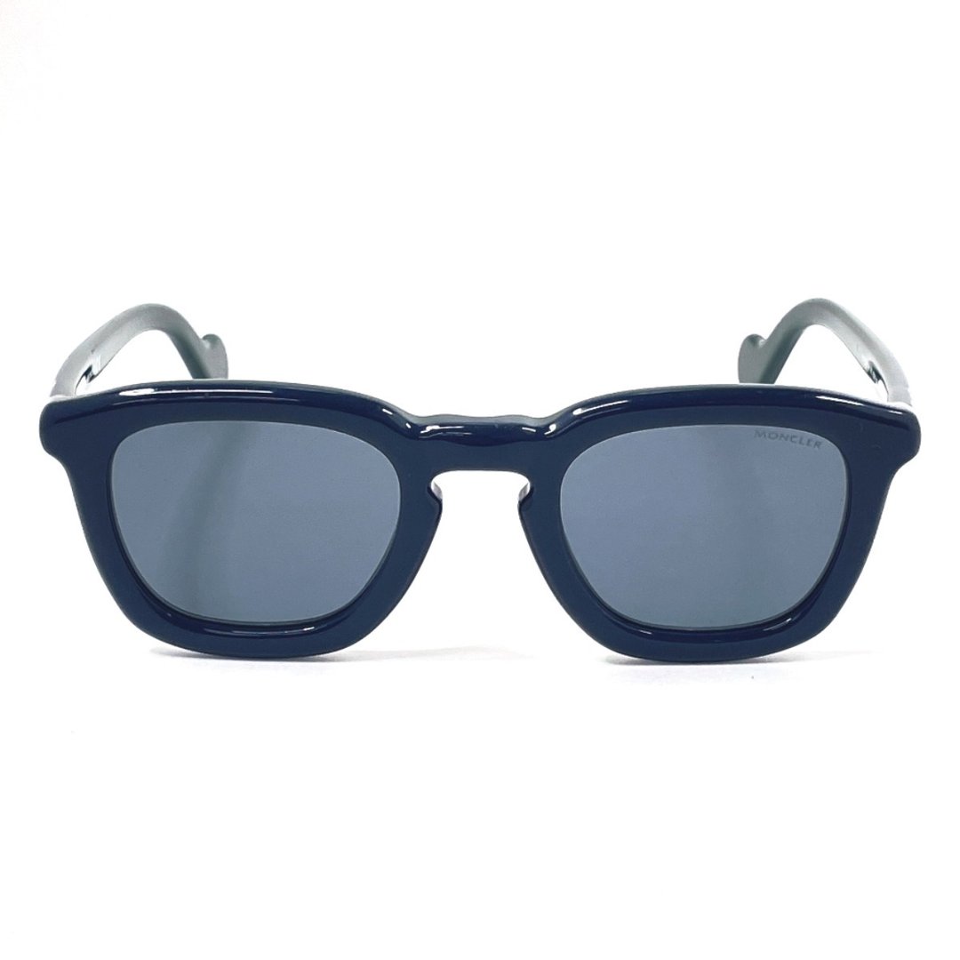【日本直送 二手美品】MONCLER 太阳眼镜 侧边Logo 太阳眼镜 合成树脂 海军蓝/绿色 中性 - 墨镜 - 其他材质 蓝色