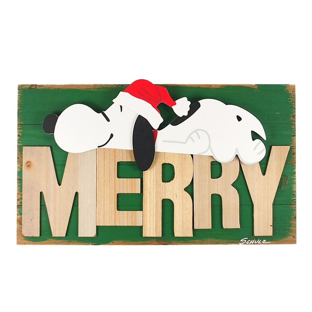 Snoopy 耶诞木质摆饰-Merry【Hallmark礼品 圣诞节系列】 - 摆饰 - 木头 多色