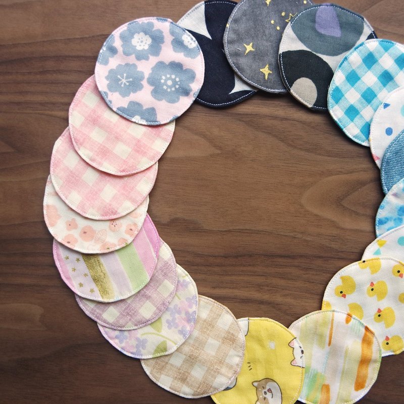 四重纱环保化妆棉 / 卸妆棉 / 可重复使用 / 十片组 (款式随机) - 脸部清洁/卸妆用品 - 棉．麻 