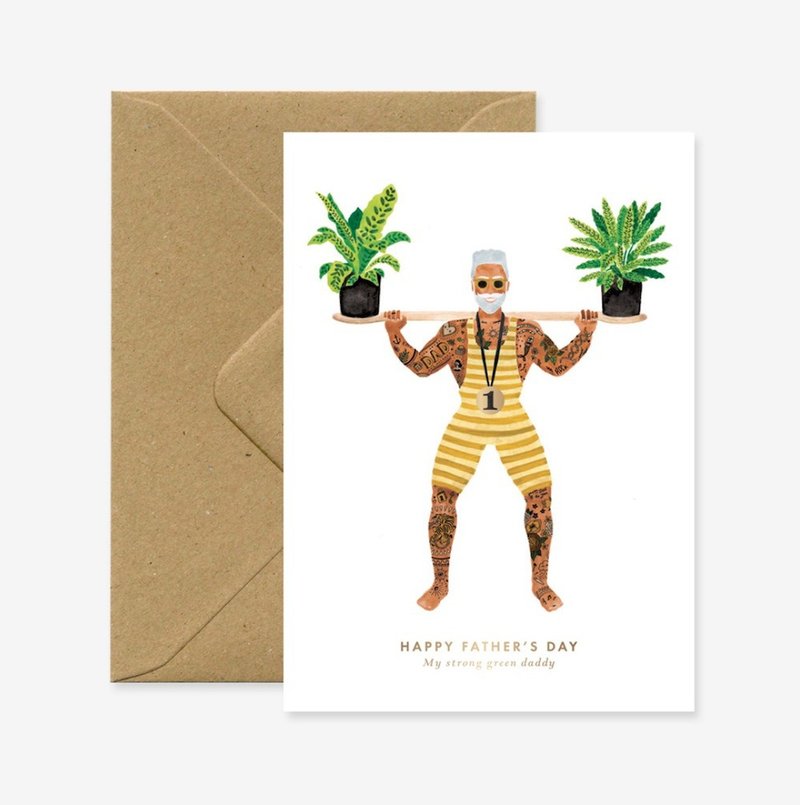 强壮时尚的父亲卡 - 卡片/明信片 - 纸 