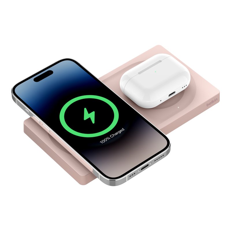 MagSafe 2 合 1 无线充电板 15W  (粉红色) - 手机配件 - 其他材质 粉红色