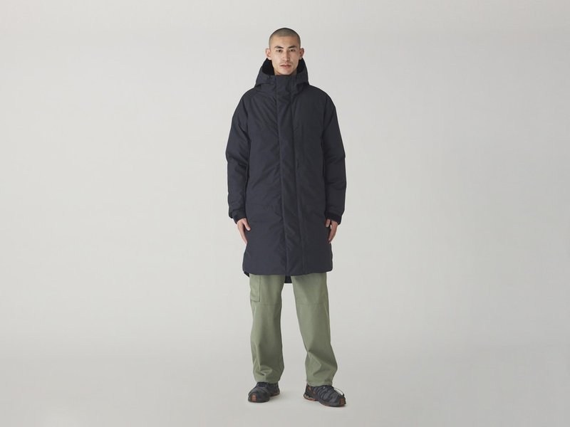 FR 2L 难燃羽绒连帽大衣 黑色 - 男装外套 - 聚酯纤维 黑色