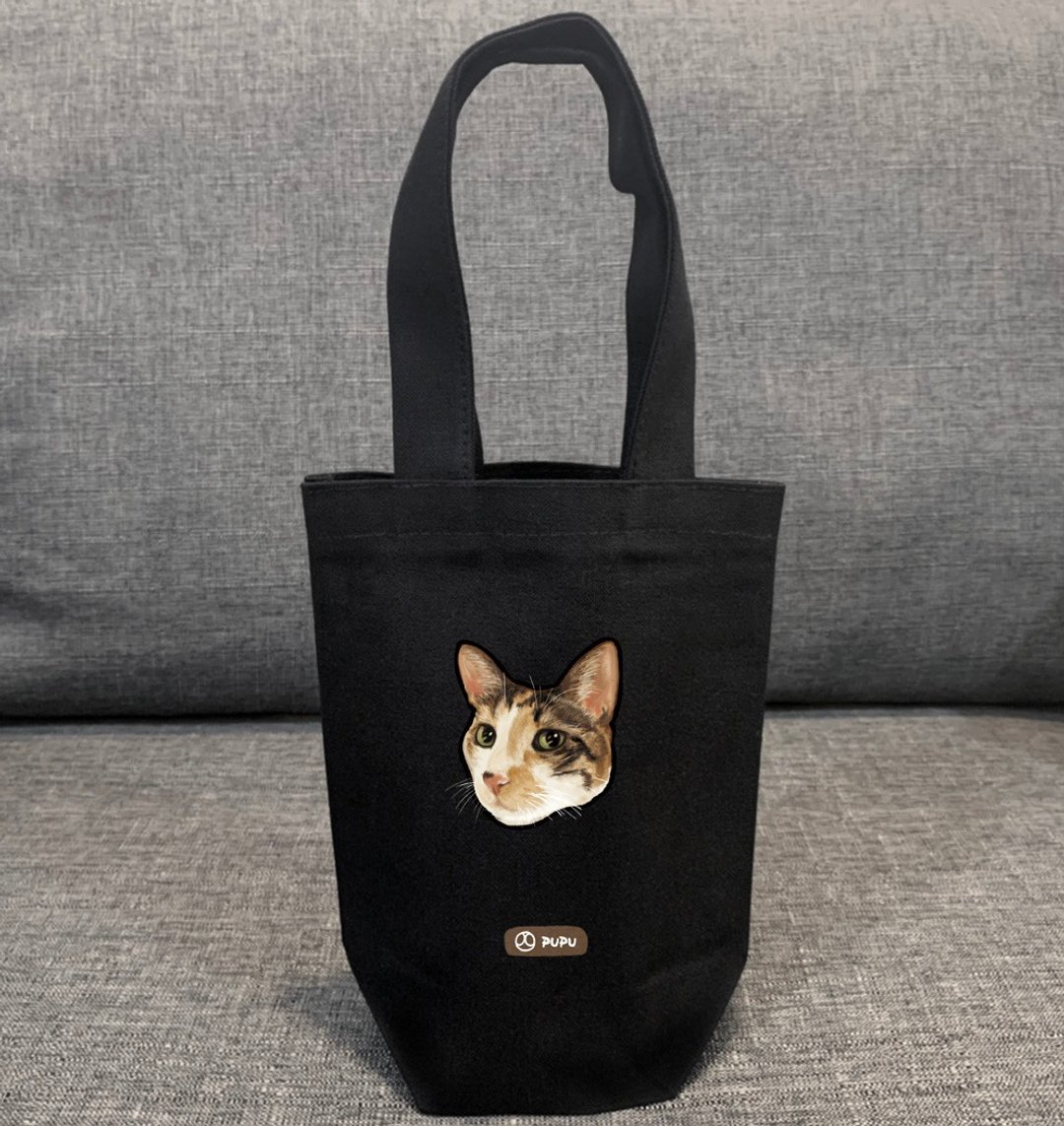 猫咪系列—三花虎斑-猫奴—台湾制棉麻-提袋-—苍蝇星球 - 手提包/手提袋 - 棉 