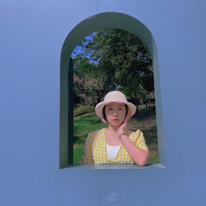 奥蒂列特Odelette 手织帽渔夫帽 宽帽沿7cm chokdee-muakdeedee - 帽子 - 棉．麻 白色