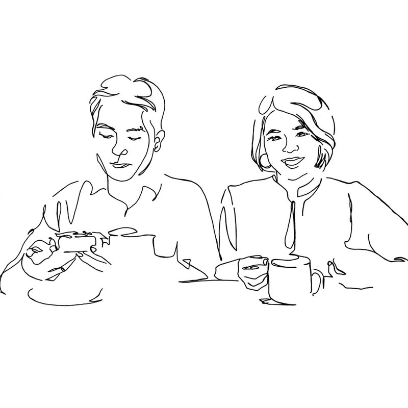 定制化礼物 电子档 时尚线条画 A2尺寸 肖像画 定制画像 - 订制画像 - 其他材质 白色