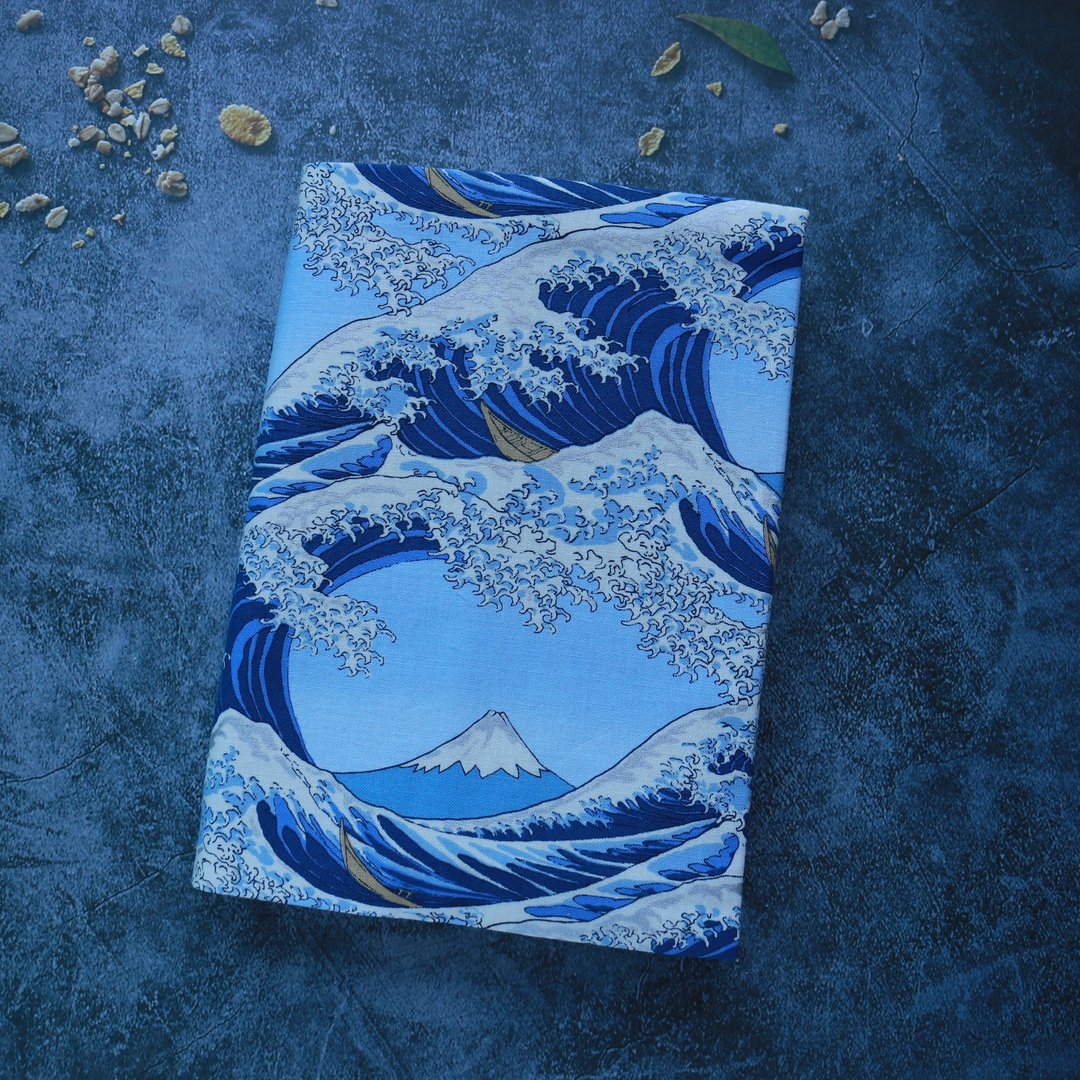 【富士山】有两色 书衣 书套 书皮 可调式书衣 手工布书衣 - 书衣/书套 - 棉 
