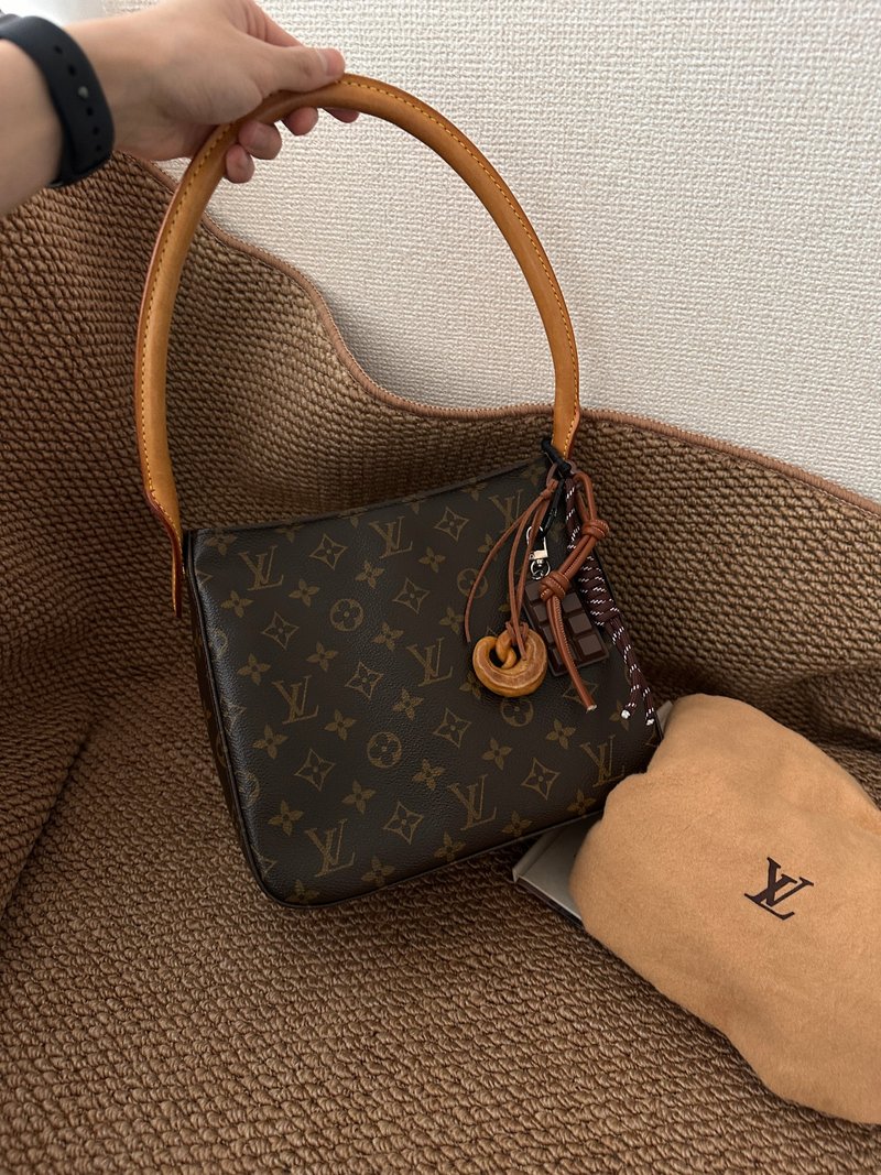 中古包 LOUIS VUITTON Monogram Looping 包 - 手提包/手提袋 - 其他材质 咖啡色