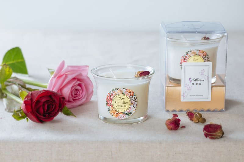 【热情 (玫瑰)】Passion (Rose) 护肤香氛蜡烛 干燥花 / 生日礼物 - 香薰/精油/线香 - 植物．花 红色