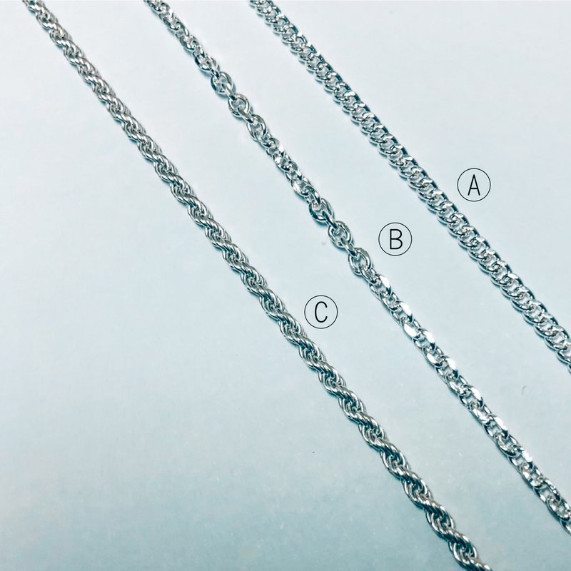 925银练 - 项链 - 银 银色