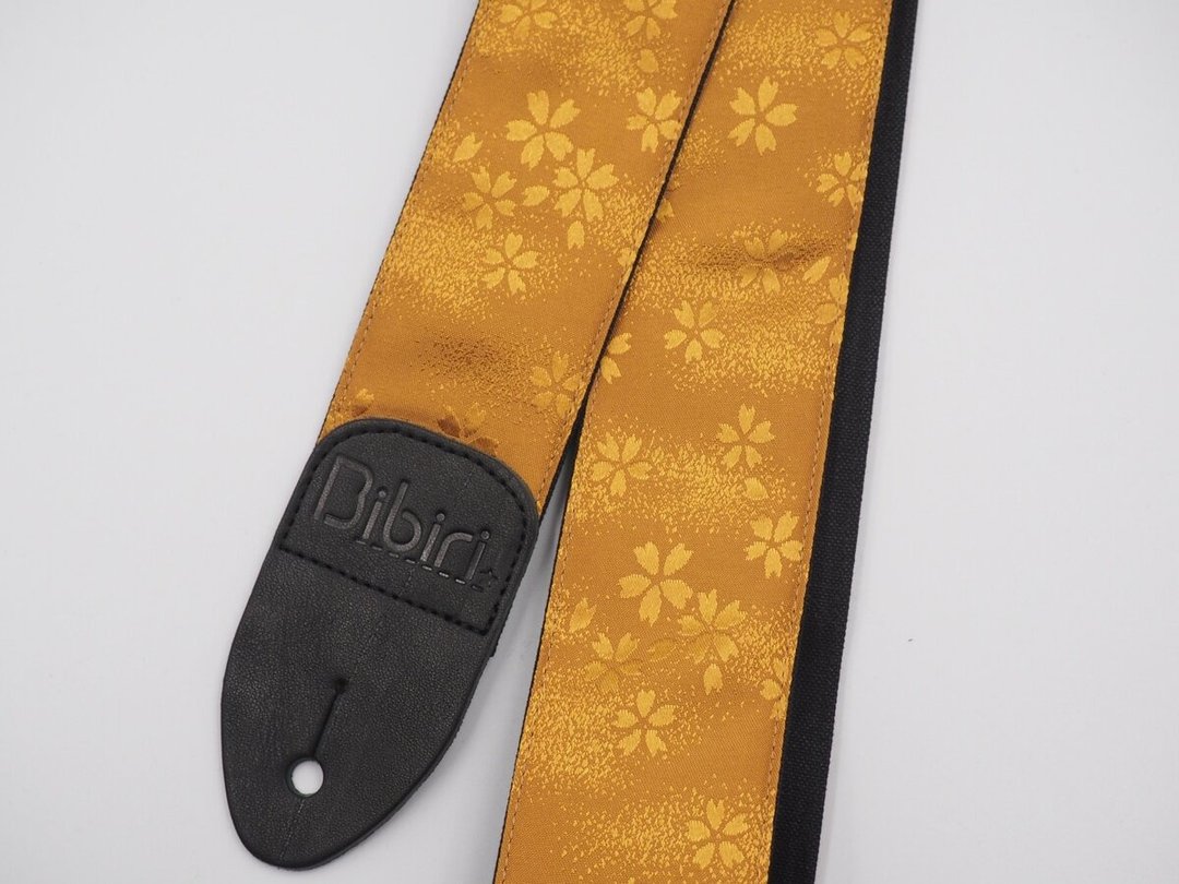 飘落樱花浮雕帆布吉他背带　芥末黄 - 其他 - 棉 蓝色