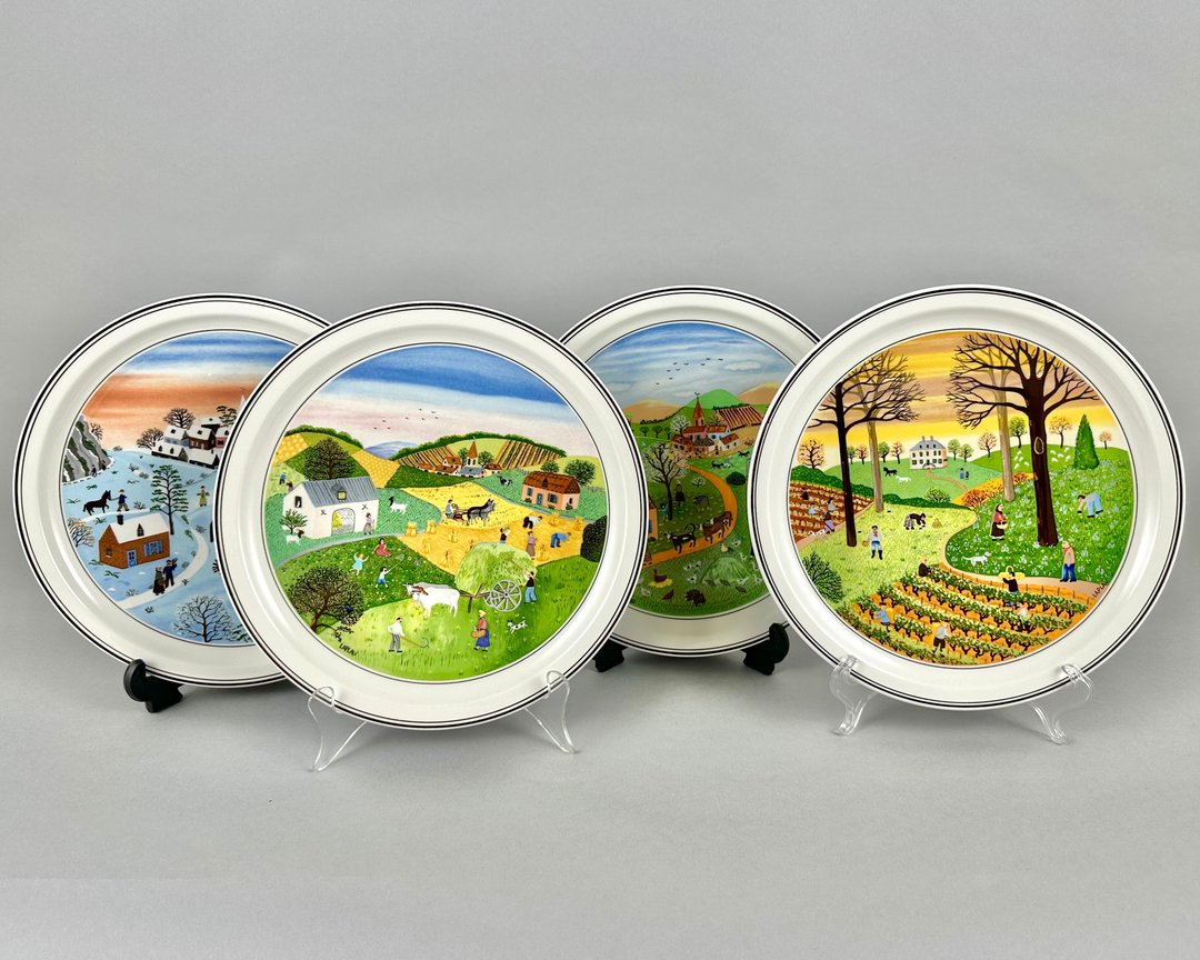 Villeroy & Boch Design Naif 装饰盘四季由 Gerard Laplau 设计 - 墙贴/壁贴 - 瓷 多色