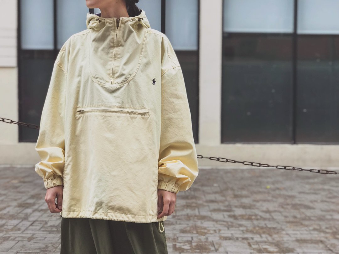 POLO RALPH LAUREN 90s / Anorak Jacket / 库存新品 / 老品 - 中性连帽卫衣/T 恤 - 棉 白色