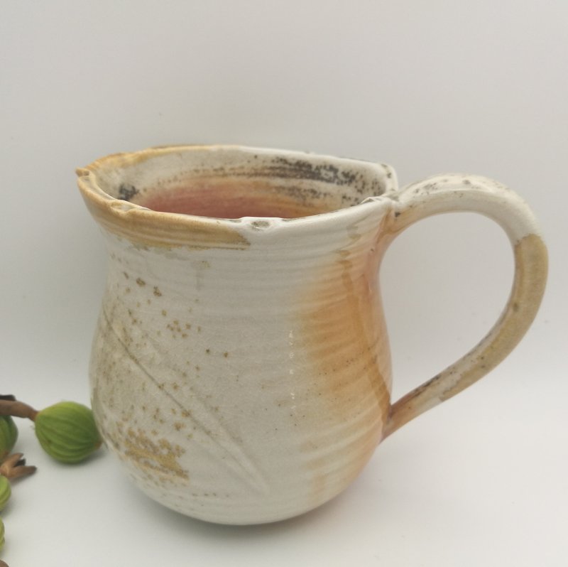 柴烧蕨类茶海公道杯 - 茶具/茶杯 - 陶 金色