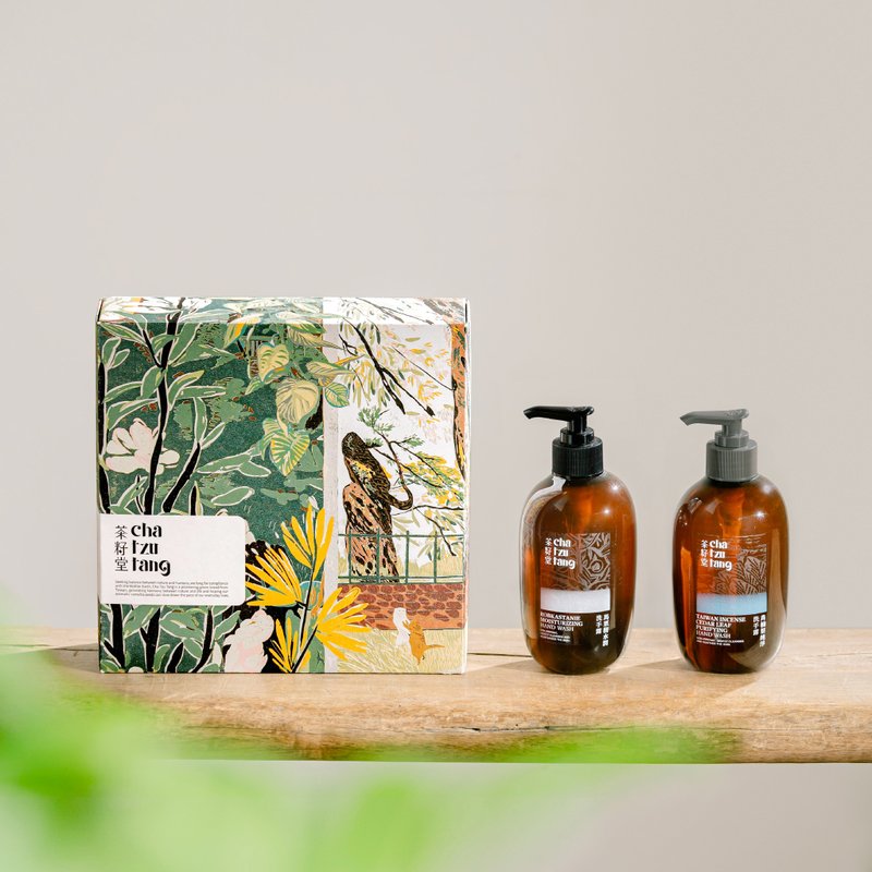 【手部洁净双入组】居家亲肤洗手露 | 茶籽堂春神觅版画礼盒 限量 - 沐浴用品 - 植物．花 绿色