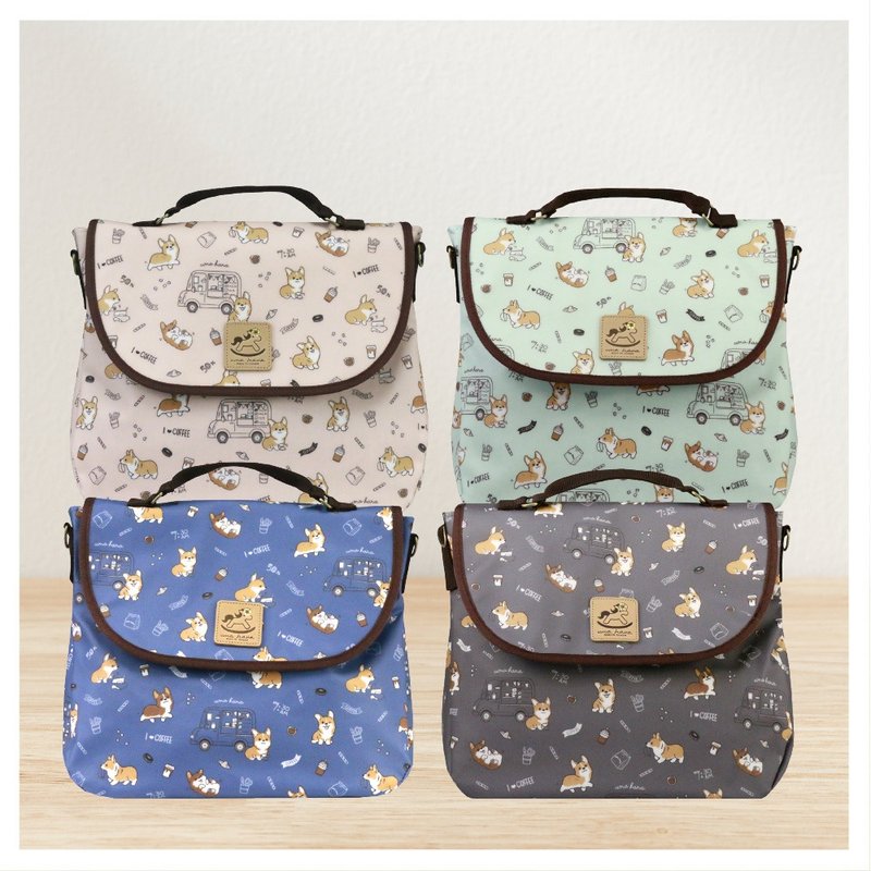 【早安柯基-三用包】肩背/后背/手提多功能防水后背包 - 后背包/双肩包 - 防水材质 