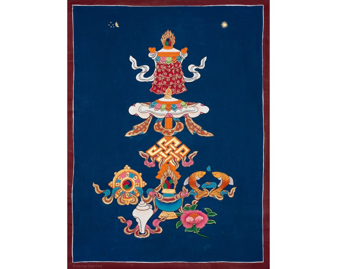 扎西塔克吉祥符号唐卡画 - 墙贴/壁贴 - 其他材质 多色