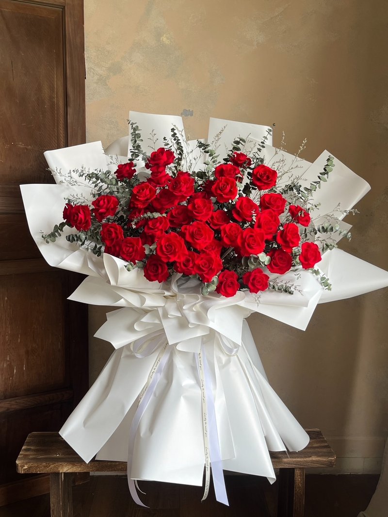 【遇见恒久】52 朵长久浪漫永生玫瑰花束 限门市自取 - 干燥花/捧花 - 植物．花 