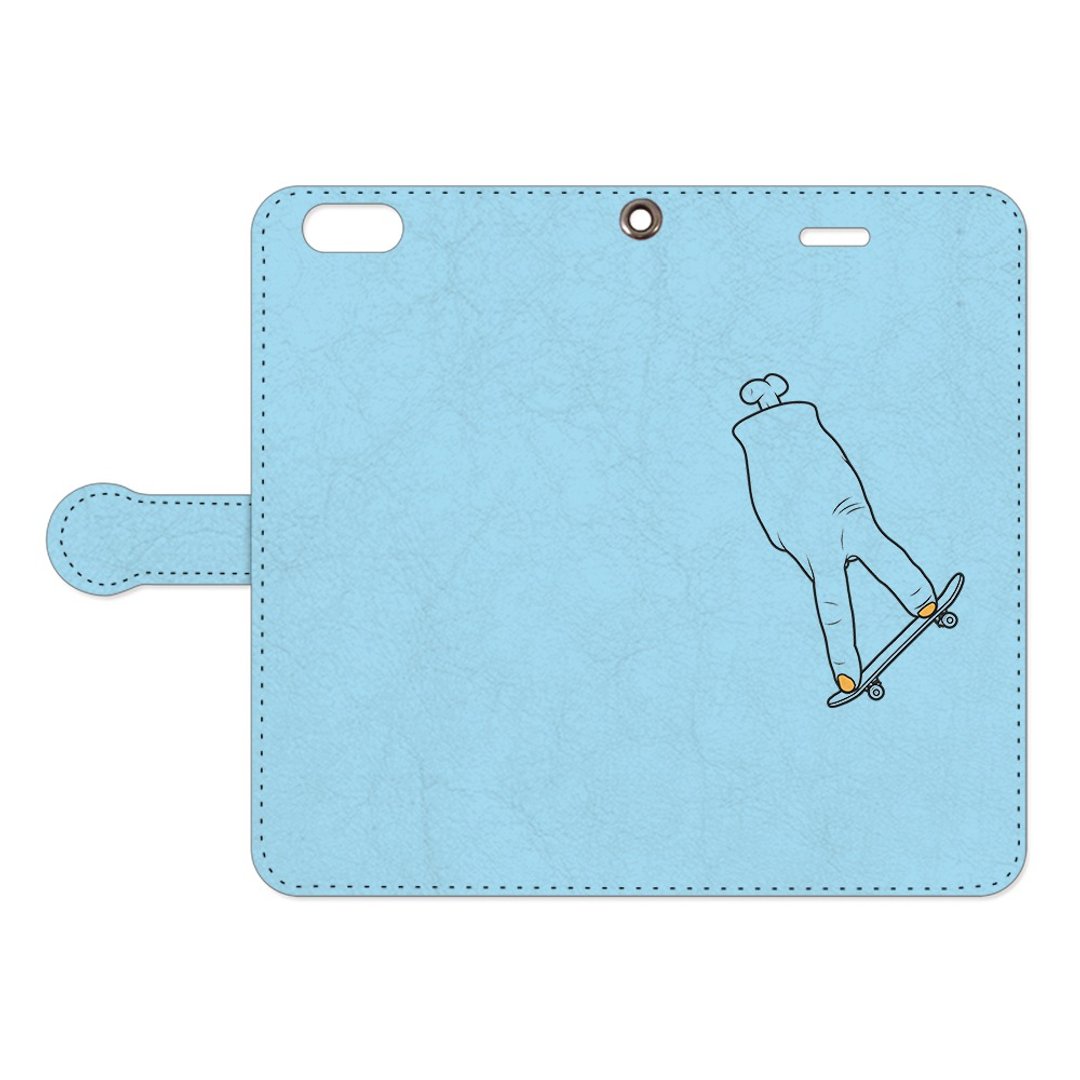 Notebook iPhone Case / Finger Board "Nose manual" - 手机壳/手机套 - 真皮 蓝色