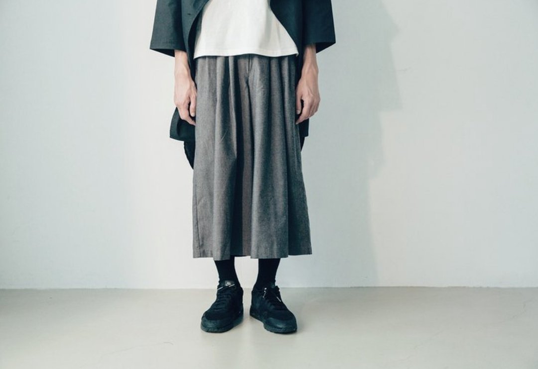 重返70复古宽裤 (黑/灰) Organic Cotton & Recycle - 中性裤装 - 棉 黑色