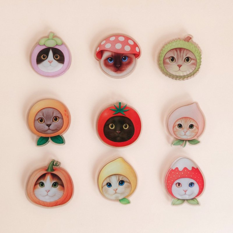 Harvest Meow Magnet 园艺猫咪磁铁 - 冰箱贴/磁贴 - 塑料 