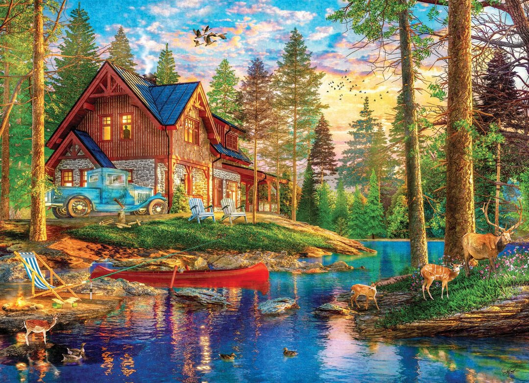夏日小屋_4000片_拼图 - 拼图 - 纸 
